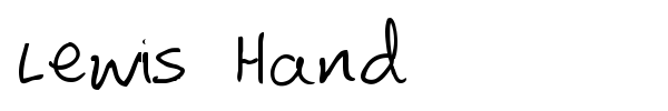 Lewis Hand font preview
